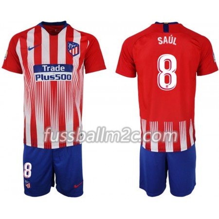 Fußballtrikots Atlético Madrid SAUL 8 Kinder Heim Trikotsatz 2018-2019 Fußballtrikots Atlético Madrid SAUL 8 Kinder Heim Trikotsatz 2018-2019